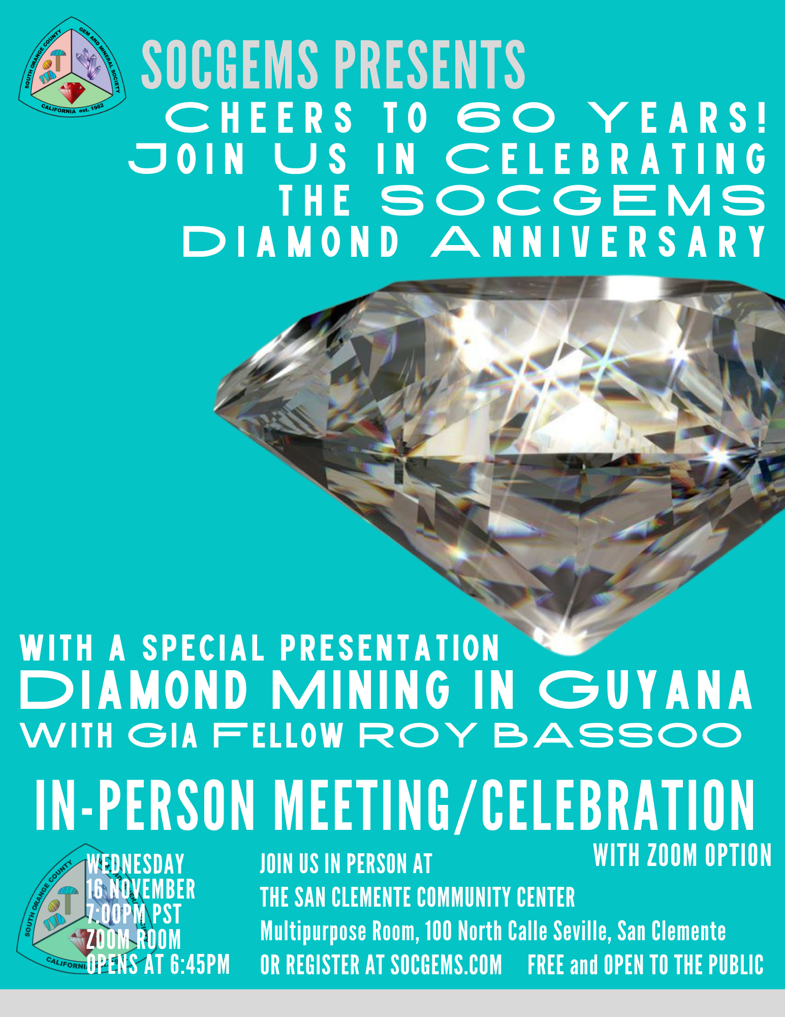 socgems diamond anniversary with roy bassoo