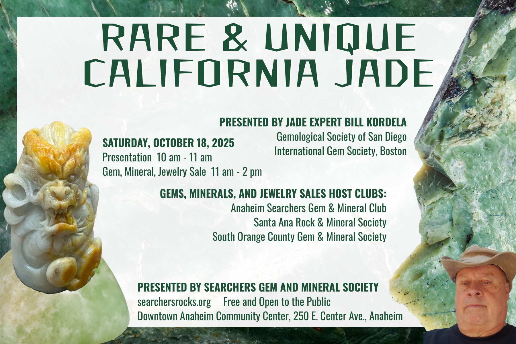 jade postcard socgems 5.5 x 4.25 South Orange County GEM and MINERAL Society (Postcard) copy